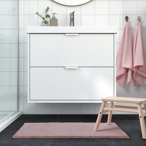 BACKMÅRA Alfombra de baño, rosado claro, 20x31 "