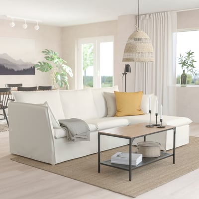 BACKSÄLEN Módulo seccional, 4 plazas, Blekinge blanco