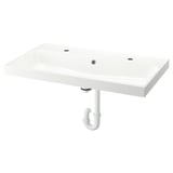 BACKSJÖN Lavamanos+sifón, blanco, 36 1/8x21 "