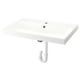 Opción: BACKSJÖN Lavamanos+sifón, blanco, 30 1/8x21 "