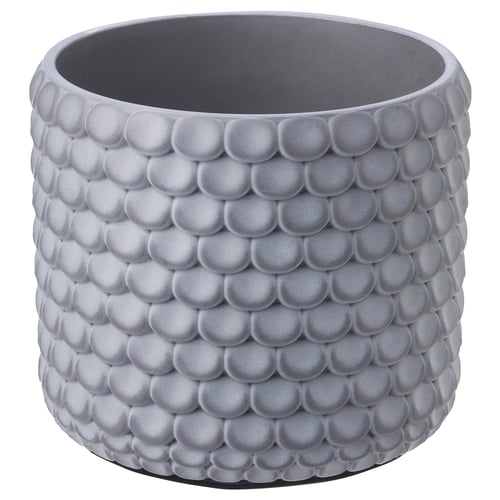 BÄCKDRÅG Maceta, motivo escamas pez/blanco gris, 6 "