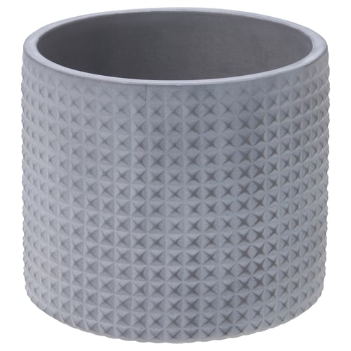 BÄCKDRÅG Maceta, superficie con puntos/blanco gris, 3 ½ "