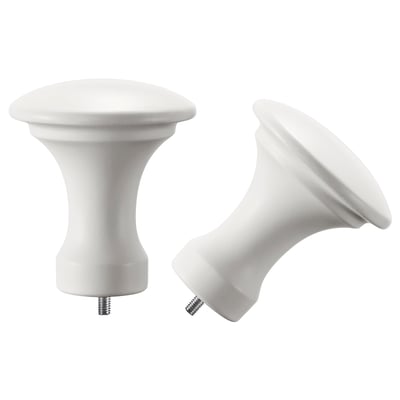 BÄCKRADULA Pomos de remate, 1 par, blanco