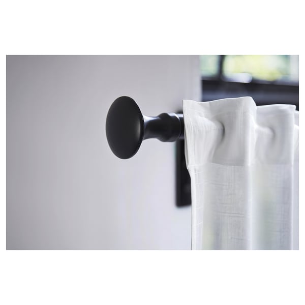 BÄCKRADULA Pomos de remate, 1 par, negro