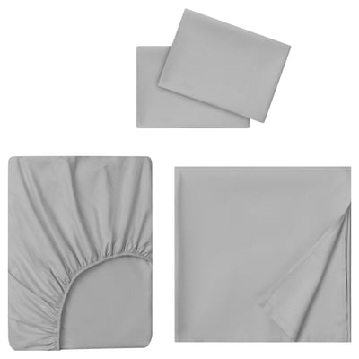 BANDPALPMAL Juego de sábanas, gris claro, Tamaño full/doble