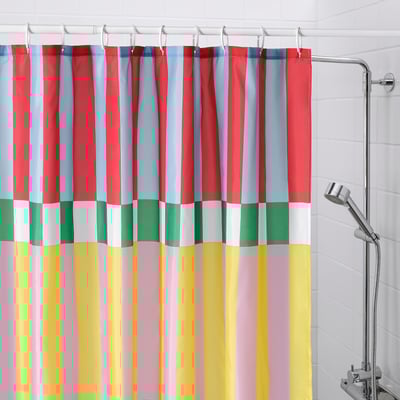 BANJANTRÄD Cortina de baño, multicolor, 71x71 "