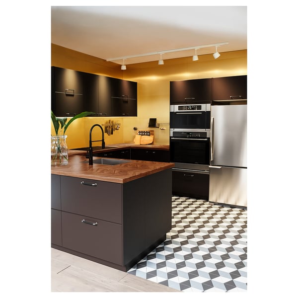 BARKABODA Barra de cocina, nogal/chapa, 74x1 1/2 "