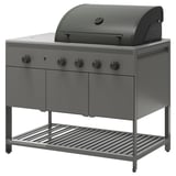 BÅTSKÄR Parrilla gas+hornilla, exterior/gris oscuro, 47 1/4x23 5/8 "