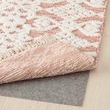 BEFODRAN Alfombra de pelo largo, rojo rosado/hecho a mano, 5 ' 3 "x7 ' 7 "
