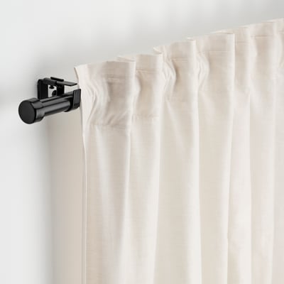 BEKRÄFTA Juego de cortinero, negro, 47 ¼-82 ¾ 1 1/8 "