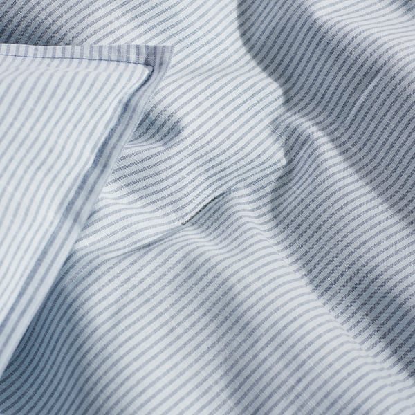 BERGPALM Juego de edredón, azul/a rayas, Twin/Twin extra largo