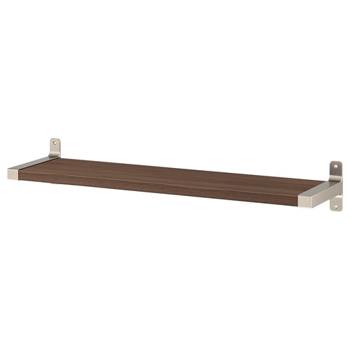 BERGSHULT / GRANHULT Estante de pared, efecto de nogal/niquelado, 31 1/2x7 7/8 "