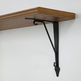 BERGSHULT / KROKSHULT Estante de pared, efecto de nogal/antracita, 47 1/4x7 7/8 "