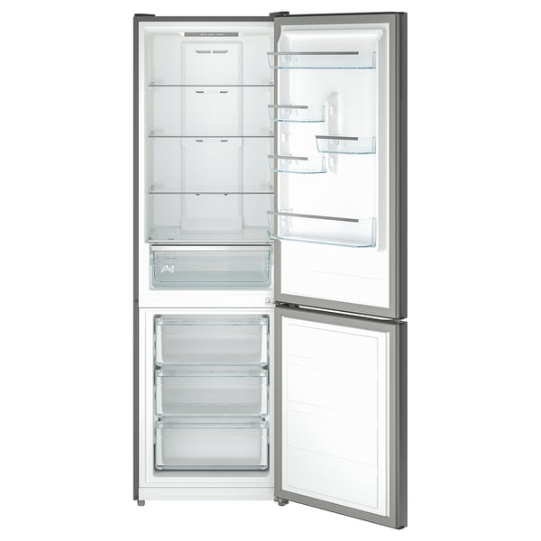 BERGSNÄS Refrigerador+congelador inferior, color de acero inoxidable, 11 cu.ft