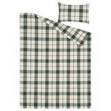 BESKSÖTEMAL Juego de edredón, verde/a cuadros, Twin/Twin extra largo