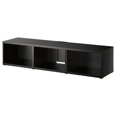 BESTÅ Banco para TV, negro-marrón, 70 7/8x15 3/4x15 "