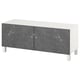 BESTÅ Banco para TV+puertas, blanco Bergsviken/Stubbarp/negro, 47 1/4x16 1/2x18 7/8 "