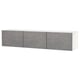 BESTÅ Banco para TV+puertas, blanco/Kallviken gris oscuro, 70 7/8x16 1/2x15 "