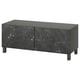 BESTÅ Banco para TV+puertas, gris oscuro/Bergsviken/Stubbarp negro, 47 1/4x16 1/2x18 7/8 "