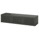 BESTÅ Banco para TV+puertas, gris oscuro/Mörtviken gris oscuro, 70 7/8x16 1/2x15 "