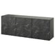 BESTÅ Comb gabinetes montados pared, gris oscuro/Bergsviken negro, 70 7/8x16 1/2x25 1/4 "