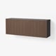 BESTÅ Comb gabinetes montados pared, negro-marrón Björköviken/marrón chapa de roble teñida, 70 7/8x16 1/2x25 1/4 "