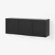 BESTÅ Comb gabinetes montados pared, negro-marrón/Hanviken negro-marrón, 70 7/8x16 1/2x25 1/4 "