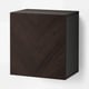 BESTÅ Estantería con puerta, negro-marrón Hedeviken/marrón oscuro chapa de roble teñida, 23 5/8x16 1/2x25 1/4 "
