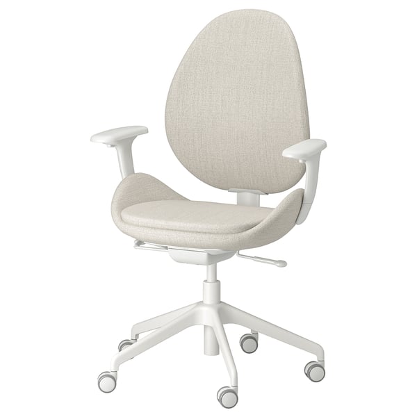BETESHÄST / HATTEFJÄLL Escritorio+silla, bambú beige/blanco