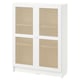 BILLY / HÖGADAL Librero con puertas, blanco, 31 1/2x11 3/4x41 3/4 "