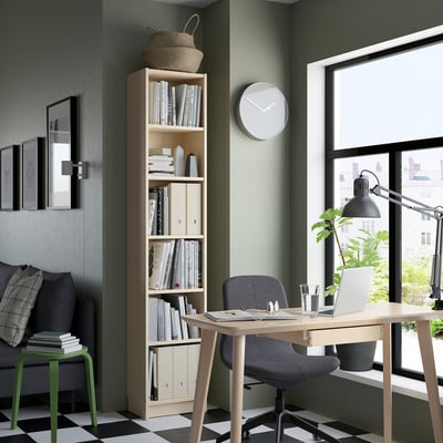 BILLY Librero, efecto de abedul, 15 3/4x11x79 1/2 "