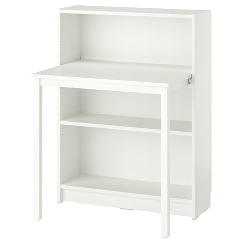 BILLY Librero+escritorio, blanco, 31 1/2x41 3/4 "
