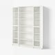 BILLY / OXBERG Comb librero+puertas de vidrio, blanco, 63x79 1/2 "