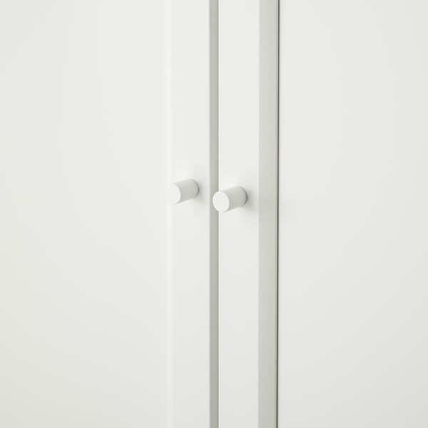 BILLY / OXBERG Combinación librero+puertas, blanco, 94 1/2x11 3/4x79 1/2 "