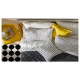 BJÖRKGRÅMAL Juego de edredón, negro blanco/lunares, Twin/Twin extra largo