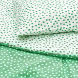 BJÖRKGRÅMAL Juego de edredón, verde blanco/lunares, Twin/Twin extra largo