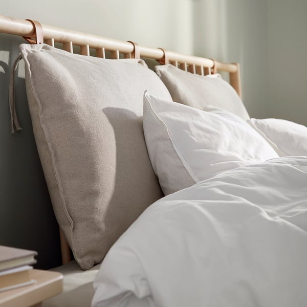 BJÖRKSNÄS Base de cama, abedul/chapa de abedul, Tamaño queen