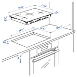 BLACKSTAD Estufa de inducción, negro, 30 "