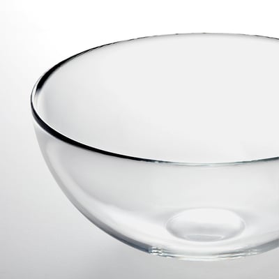 BLANDA Tazón para servir, vidrio transparente, 8 "