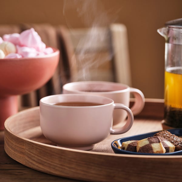 BLOMVECKLARE Taza, rosado claro, 15 oz