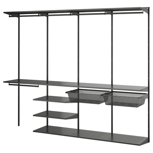 BOAXEL Combinación de armario, antracita, 96 3/8x15 3/4x79 "