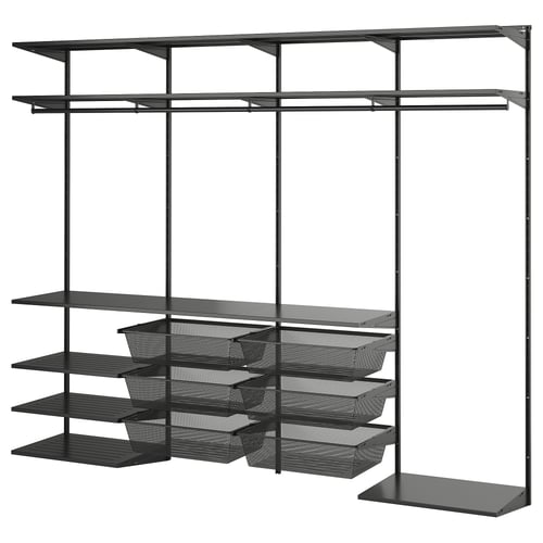 BOAXEL Combinación de armario, antracita, 96 3/8x15 3/4x79 "