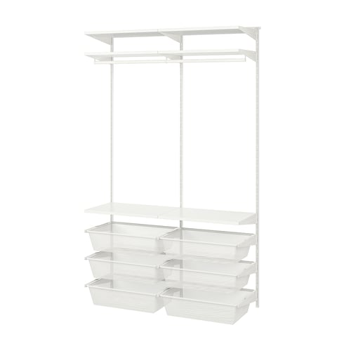BOAXEL Combinación de armario, blanco, 49 1/8x15 3/4x79 "