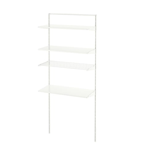 BOAXEL Combinación para la lavandería, blanco/metal, 32 1/4x15 3/4x79 "