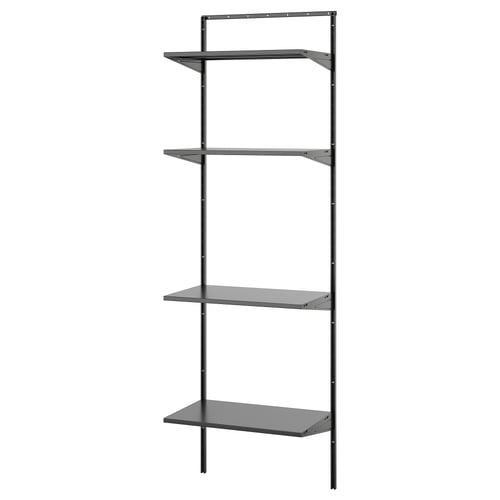 BOAXEL Estantería, antracita, 24 5/8x15 3/4x79 "
