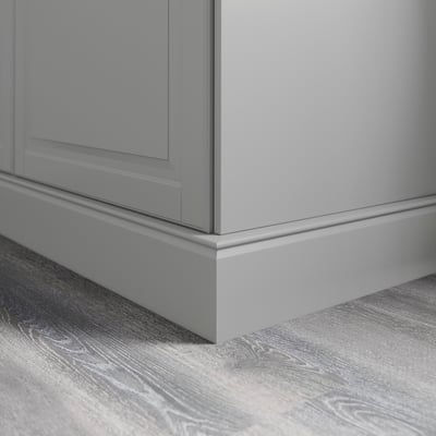 BODBYN Plinto decorativo, gris, 87x4 "