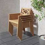 BONDHOLMEN Silla+reposabrazos, exterior, marrón