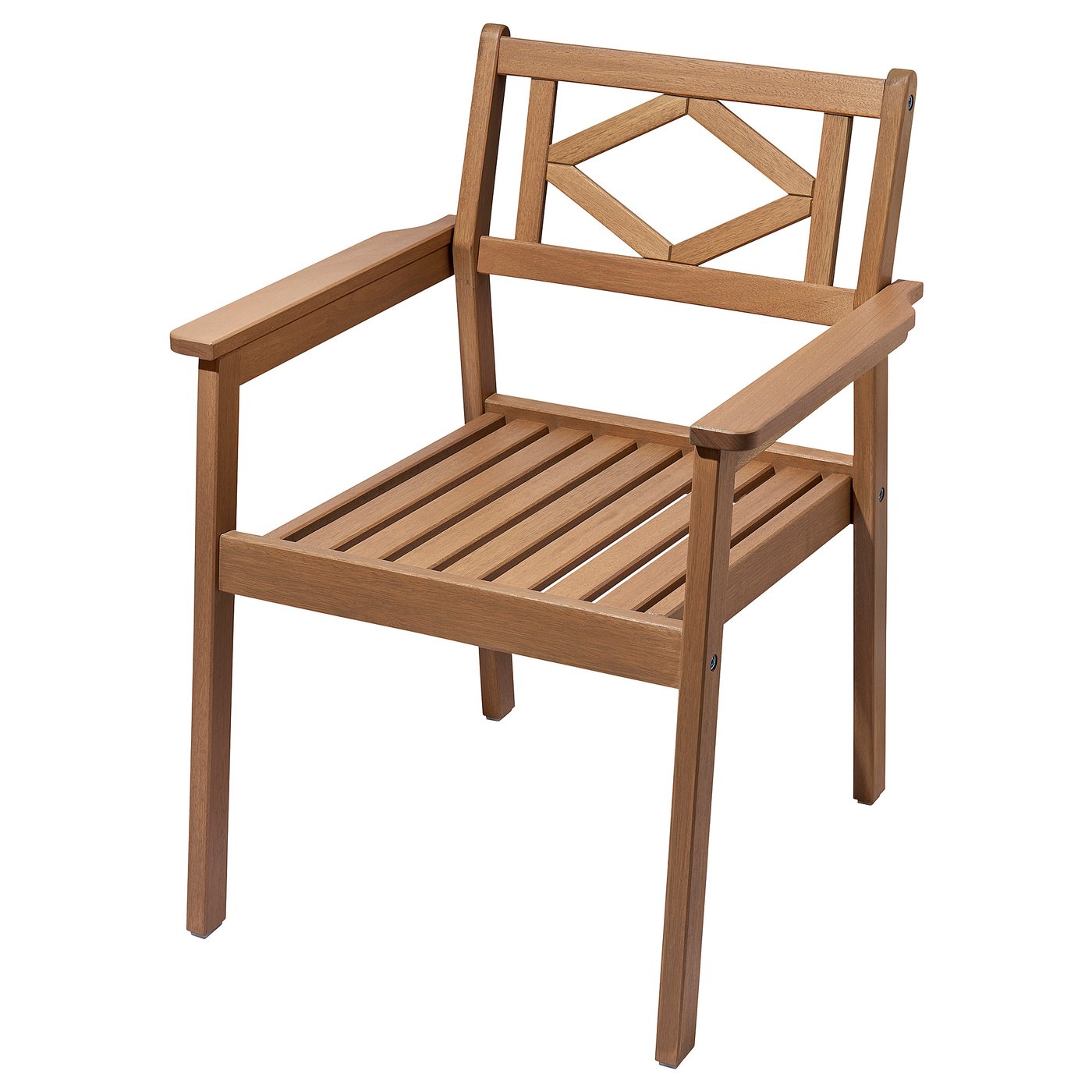 BONDHOLMEN Silla+reposabrazos, exterior, marrón