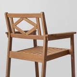 BONDHOLMEN Silla+reposabrazos, exterior, marrón