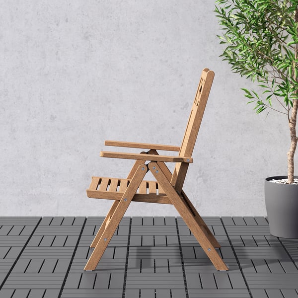 BONDHOLMEN Sillón reclinable, exterior, marrón